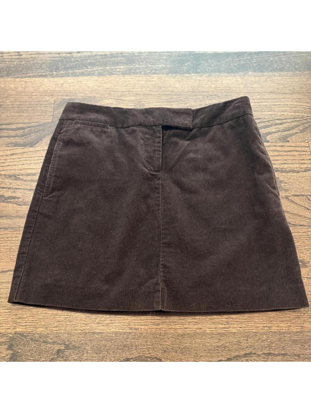 New J.Crew Brown Corduroy Mini Pencil Skirt Size 2
